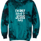 I'm Only Talking To Him Today Unisex Christian Tie - Dye Pullover Hooded Sweatshirt - ClaimedbyGodDesigns