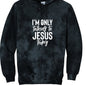 I'm Only Talking To Him Today Unisex Christian Tie - Dye Pullover Hooded Sweatshirt - ClaimedbyGodDesigns