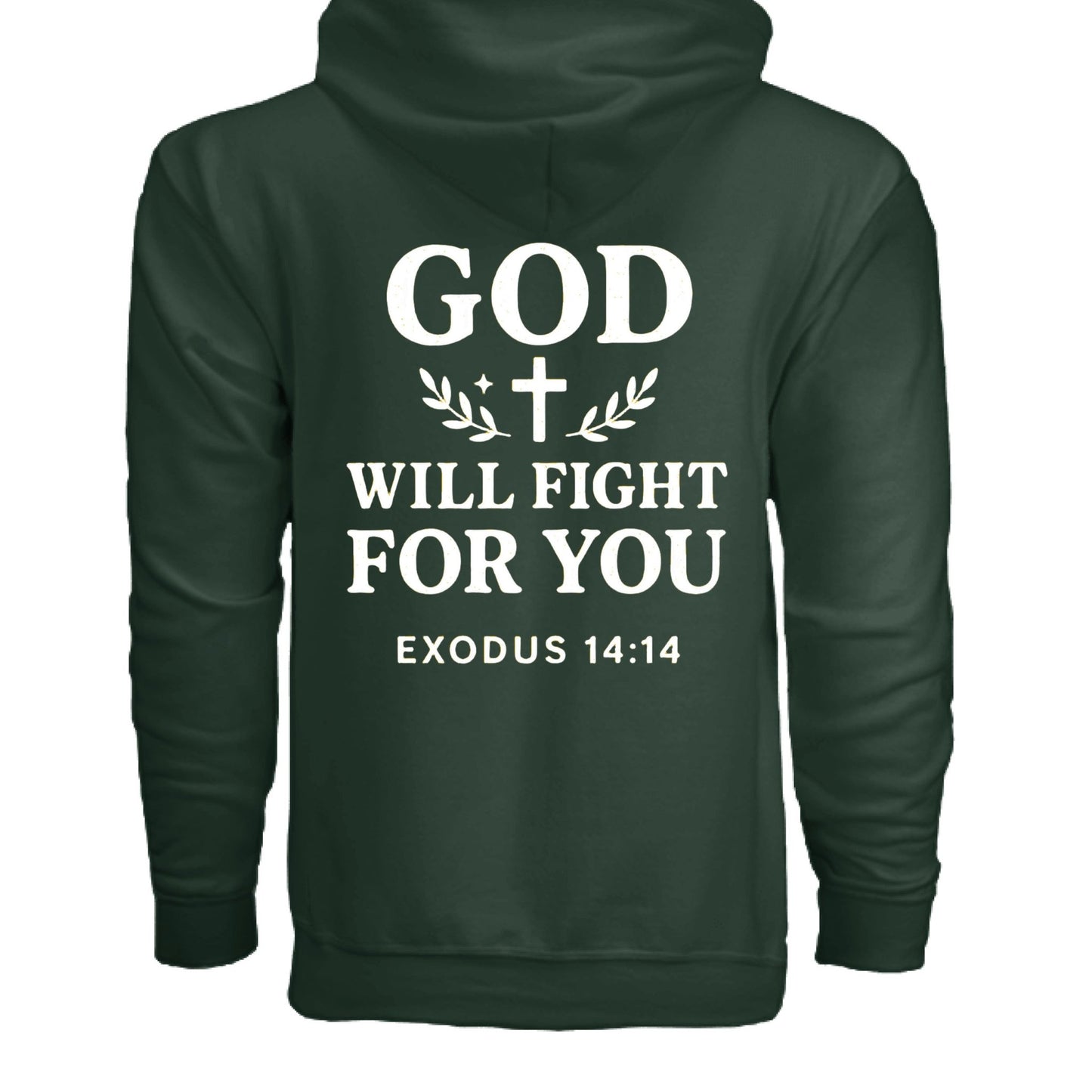 He Will Fight For You Unisex Christian Full - zip Hooded Sweatshirt - ClaimedbyGodDesigns