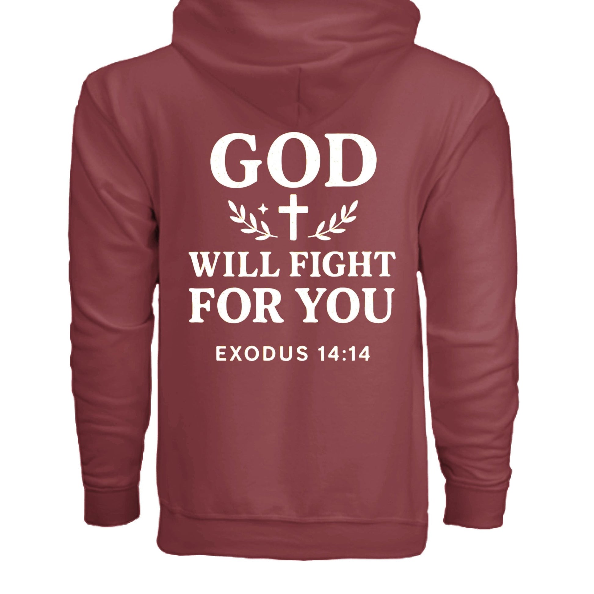 He Will Fight For You Unisex Christian Full - zip Hooded Sweatshirt - ClaimedbyGodDesigns