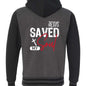 He Saved My Soul Men’s Christian Full - Zip Varsity Hooded Sweatshirt - ClaimedbyGodDesigns