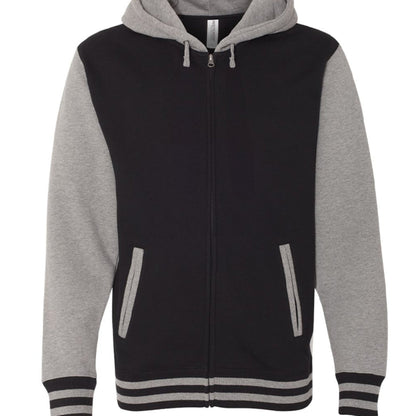 He Saved My Soul Men’s Christian Full - Zip Varsity Hooded Sweatshirt - ClaimedbyGodDesigns