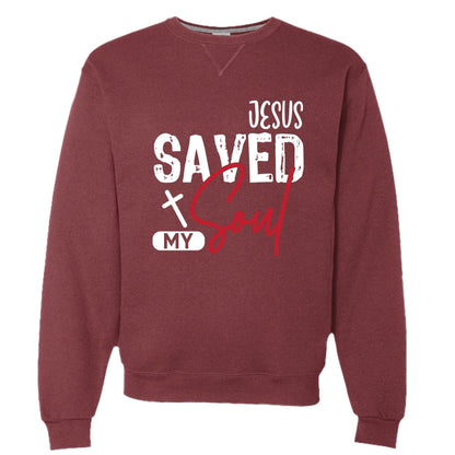 He Saved My Soul Unisex Pullover Sweatshirt - ClaimedbyGodDesigns