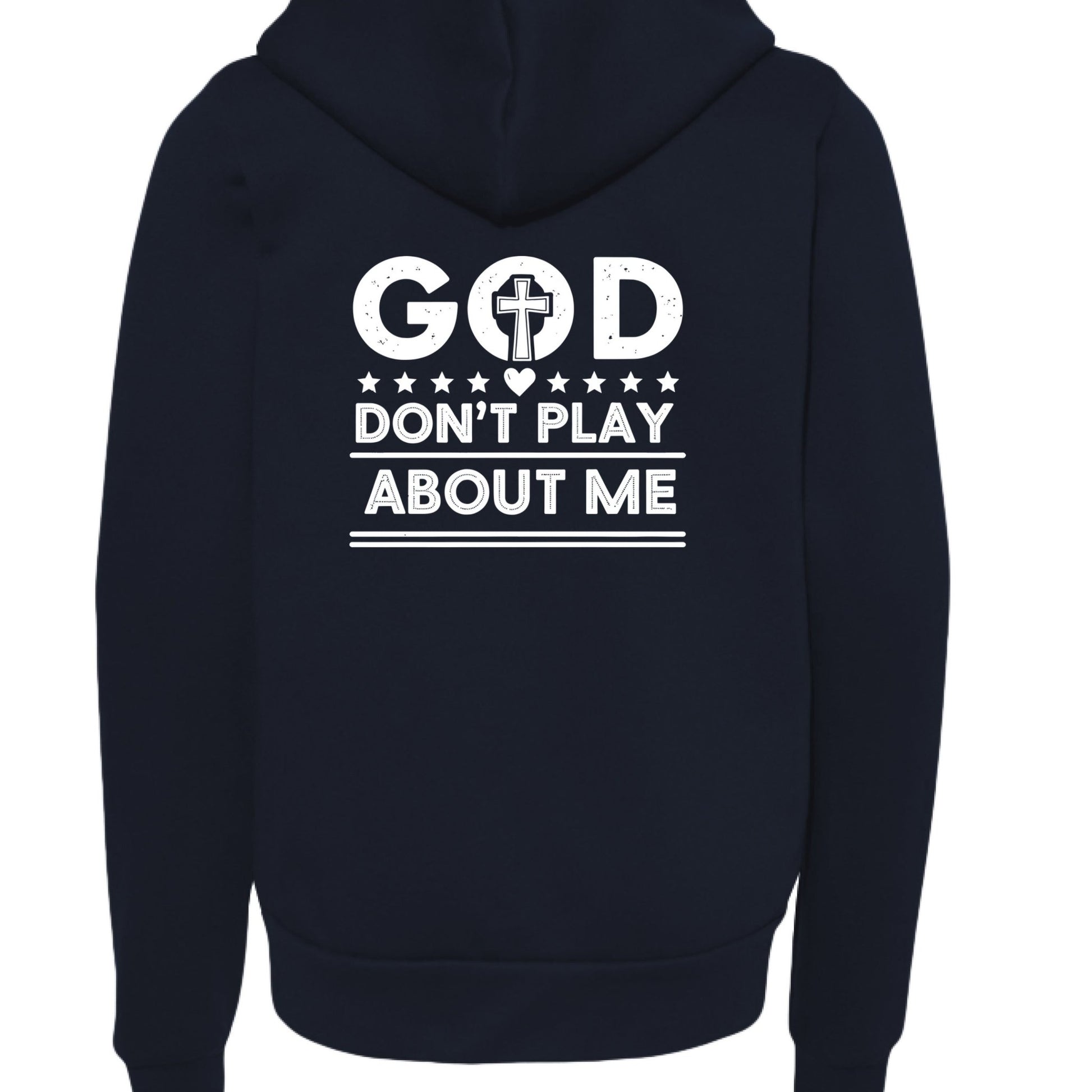 He Doesn’t Play About Me Youth Christian Full - Zip Hooded Sweatshirt - ClaimedbyGodDesigns