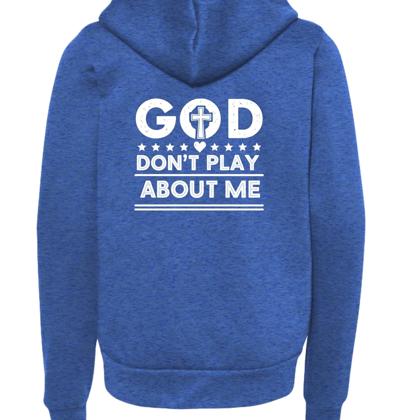 He Doesn’t Play About Me Youth Christian Full - Zip Hooded Sweatshirt - ClaimedbyGodDesigns