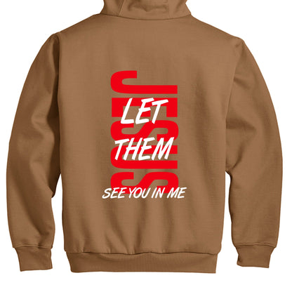 Let Them See You In Me Men's Christian Full - Zip Hooded Sweatshirt - ClaimedbyGodDesigns