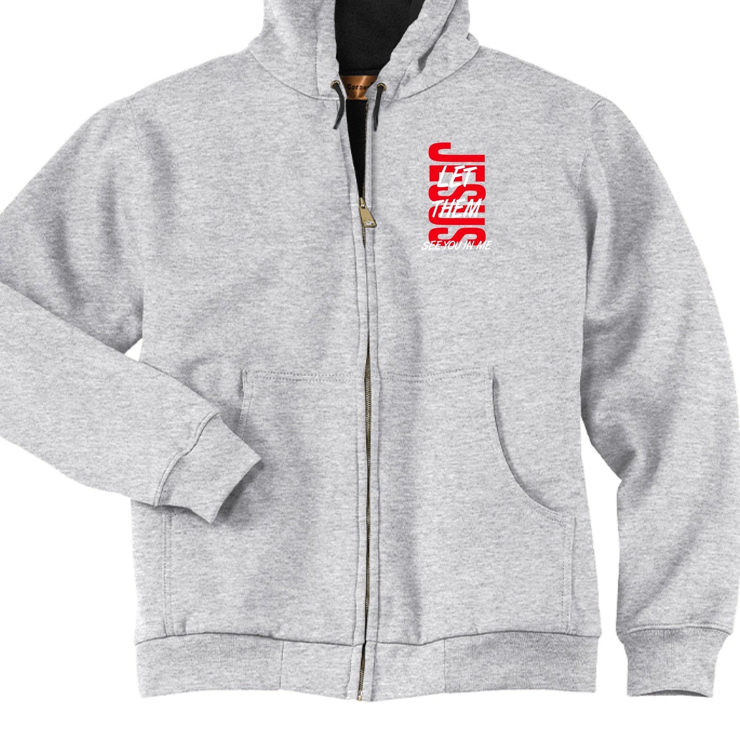 Let Them See You In Me Men's Christian Full - Zip Hooded Sweatshirt - ClaimedbyGodDesigns