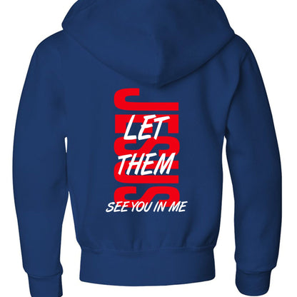 Let Them See You In Me Youth Christian Full - Zip Hooded Sweatshirt - ClaimedbyGodDesigns
