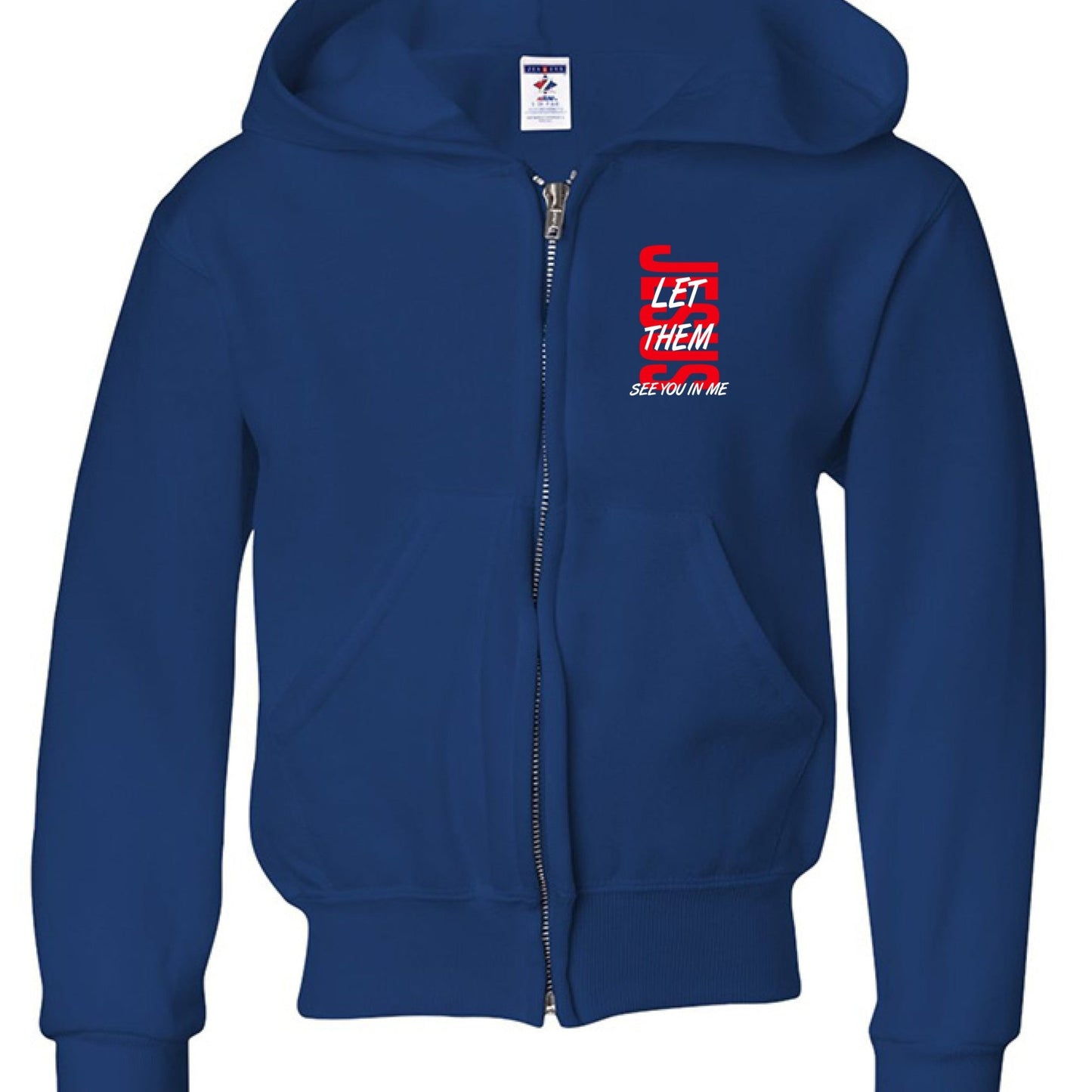 Let Them See You In Me Youth Christian Full - Zip Hooded Sweatshirt - ClaimedbyGodDesigns
