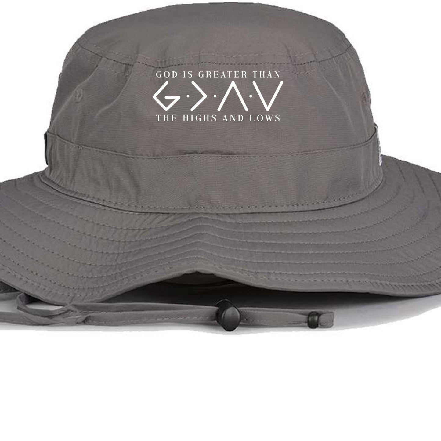 He Is Greater Than Adult Christian Booney Hat - ClaimedbyGodDesigns