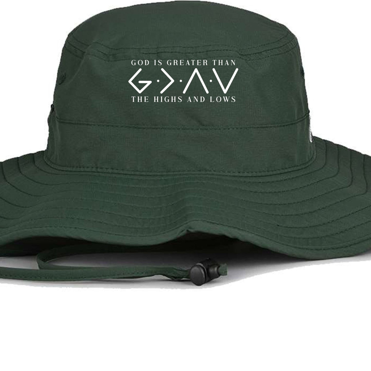 He Is Greater Than Adult Christian Booney Hat - ClaimedbyGodDesigns