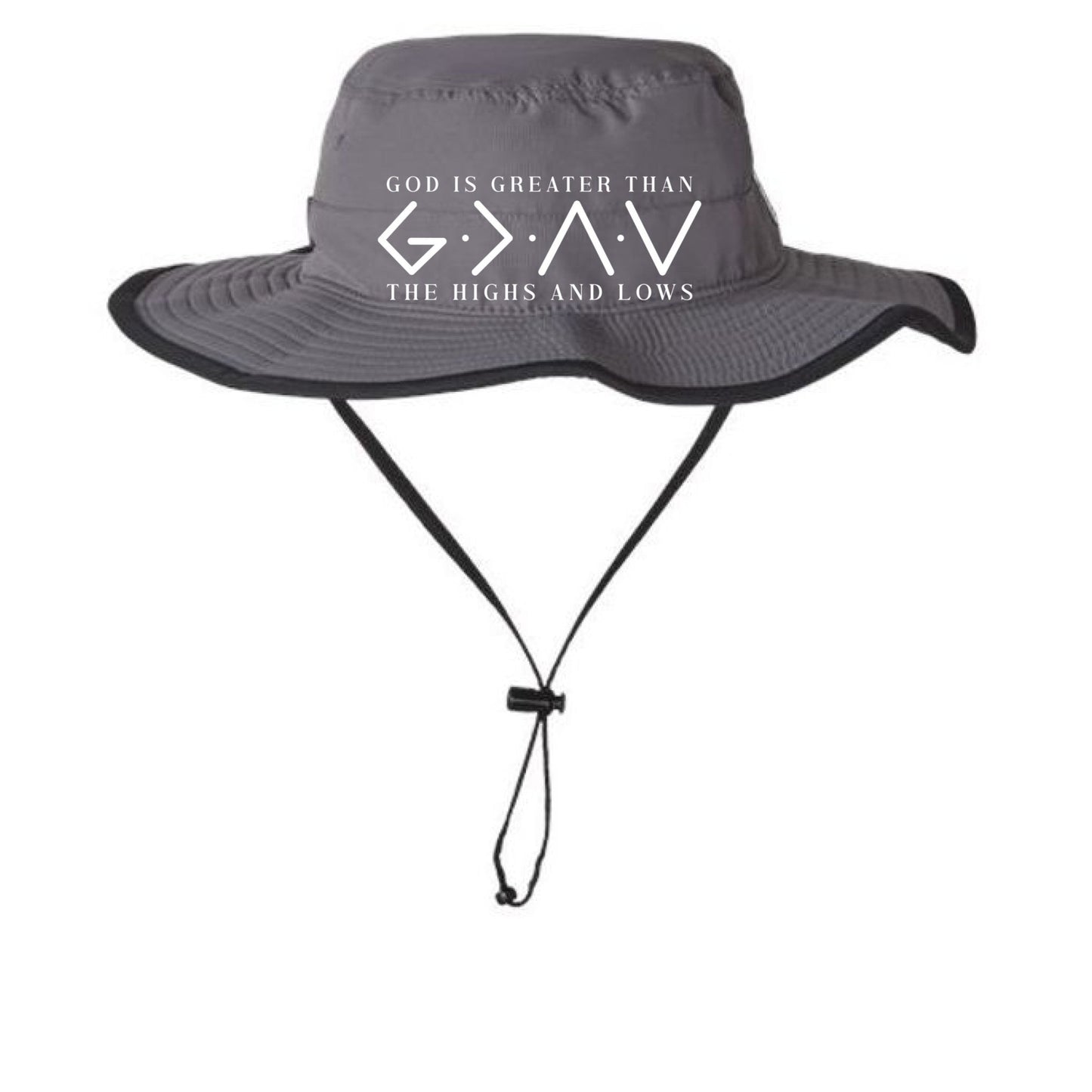 He Is Greater Than Adult Christian Booney Hat - ClaimedbyGodDesigns