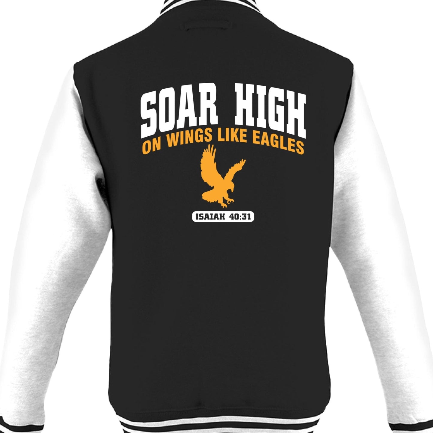 Soar High Men’s Christian Heavyweight Letterman Jacket - ClaimedbyGodDesigns