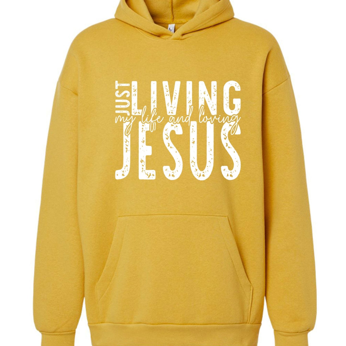 Just Loving Him Unisex Christian Pullover Hooded Sweatshirt - ClaimedbyGodDesigns