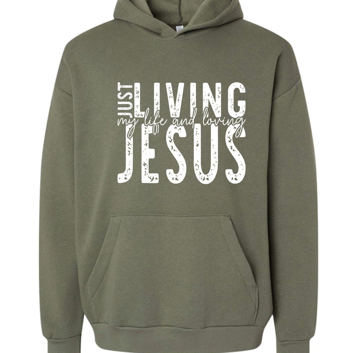 Just Loving Him Unisex Christian Pullover Hooded Sweatshirt - ClaimedbyGodDesigns