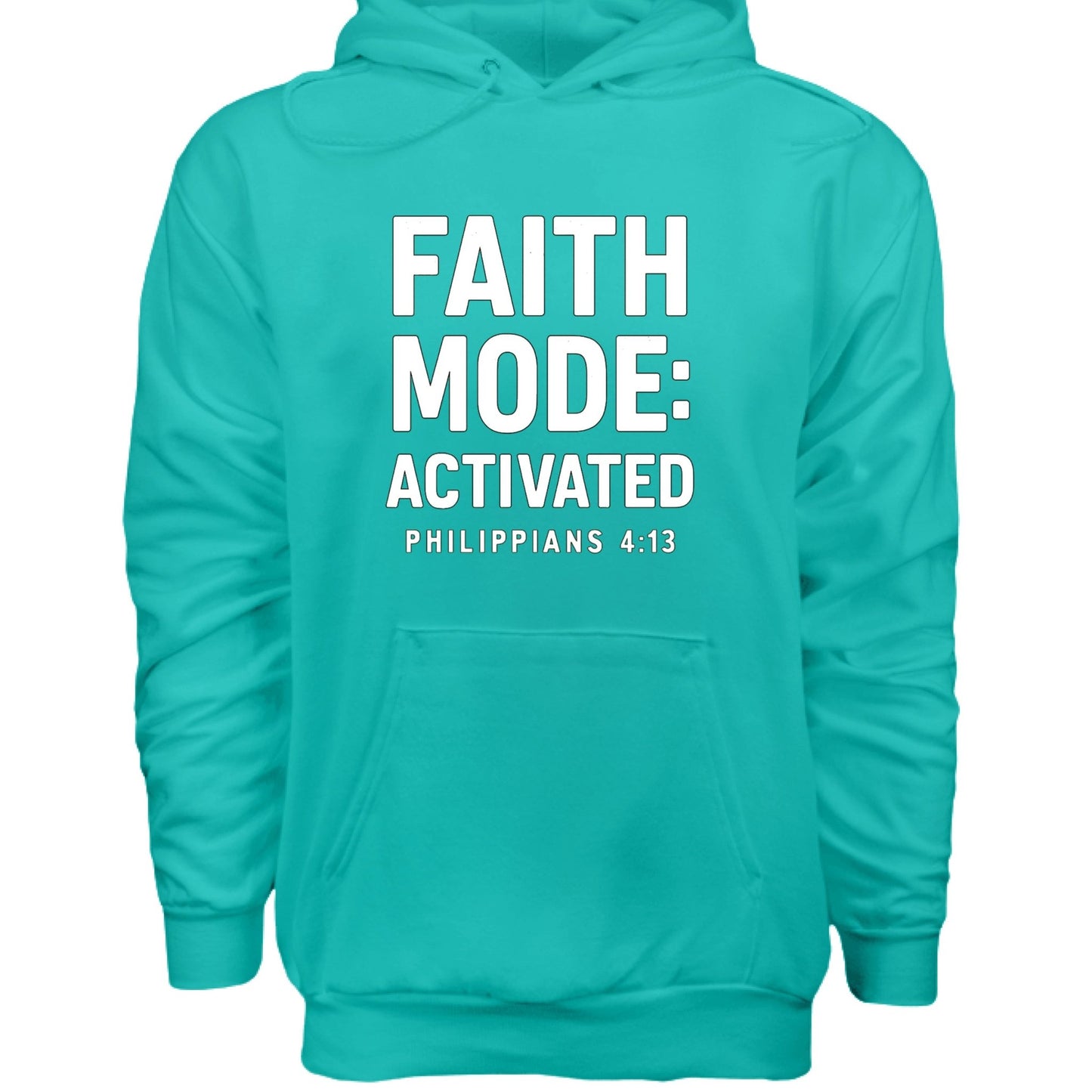 Faith Mode Activated Unisex Christian Pullover Hooded Sweatshirt - ClaimedbyGodDesigns
