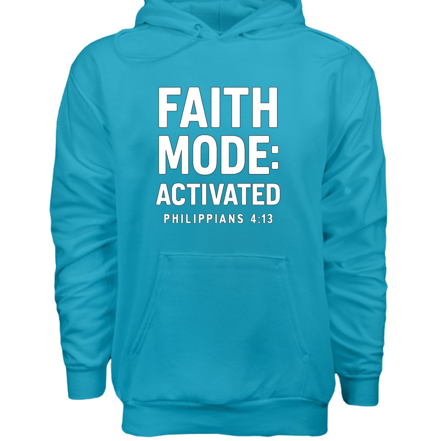 Faith Mode Activated Unisex Christian Pullover Hooded Sweatshirt - ClaimedbyGodDesigns