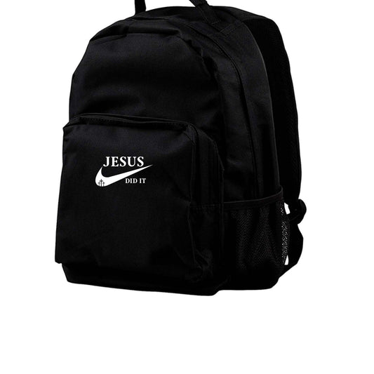 He Did It (4) Christian Backpack - ClaimedbyGodDesigns