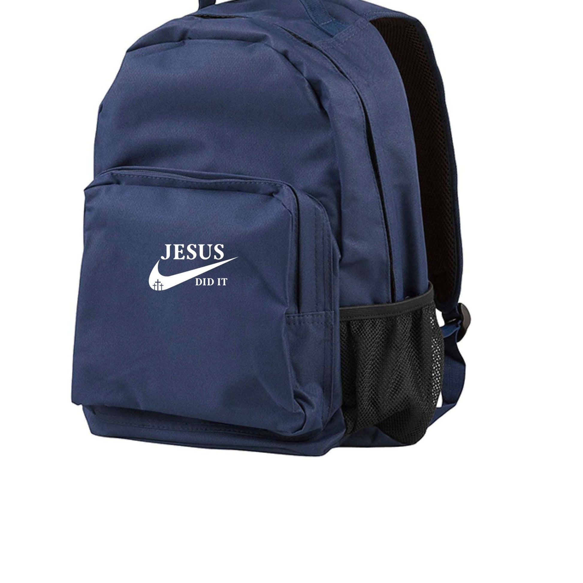 He Did It (4) Christian Backpack - ClaimedbyGodDesigns