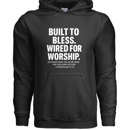 Wired For Worship Unisex Christian Pullover Hooded Sweatshirt - ClaimedbyGodDesigns