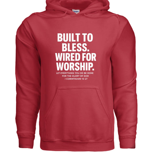 Wired For Worship Unisex Christian Pullover Hooded Sweatshirt - ClaimedbyGodDesigns