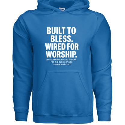 Wired For Worship Unisex Christian Pullover Hooded Sweatshirt - ClaimedbyGodDesigns
