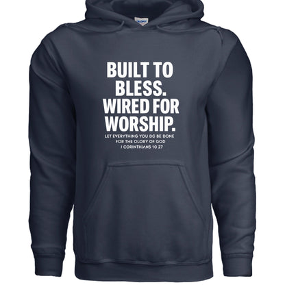 Wired For Worship Unisex Christian Pullover Hooded Sweatshirt - ClaimedbyGodDesigns