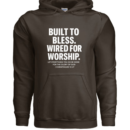 Wired For Worship Unisex Christian Pullover Hooded Sweatshirt - ClaimedbyGodDesigns