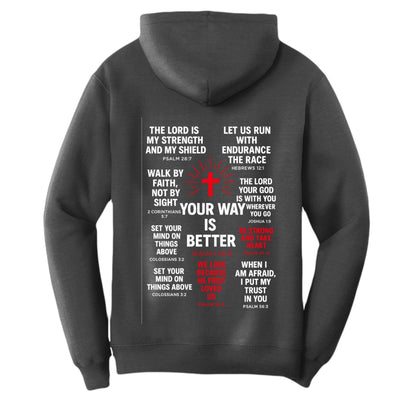 Your Way Is Better Unisex Christian Pullover Hooded Sweatshirt - ClaimedbyGodDesigns