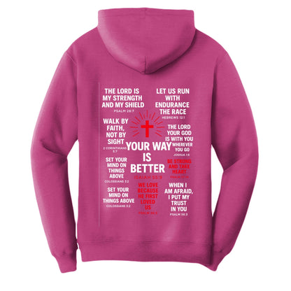 Your Way Is Better Unisex Christian Pullover Hooded Sweatshirt - ClaimedbyGodDesigns