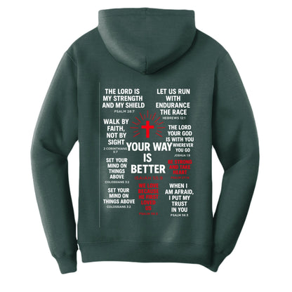Your Way Is Better Unisex Christian Pullover Hooded Sweatshirt - ClaimedbyGodDesigns
