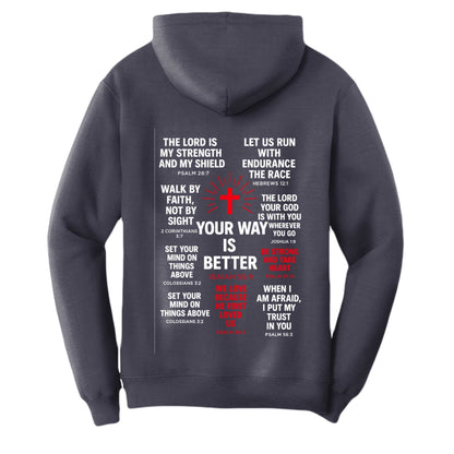 Your Way Is Better Unisex Christian Pullover Hooded Sweatshirt - ClaimedbyGodDesigns