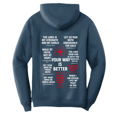 Your Way Is Better Unisex Christian Pullover Hooded Sweatshirt - ClaimedbyGodDesigns