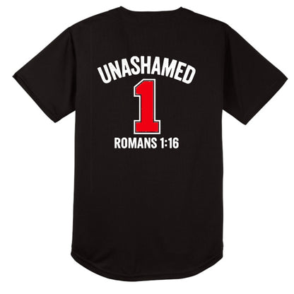 Unashamed Men's Christian Tough Mesh Full - button Jersey - ClaimedbyGodDesigns