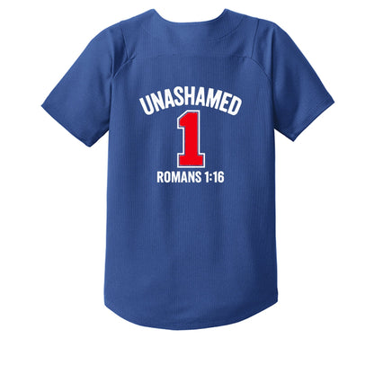 Unashamed Youth Christian Full - Button Jersey - ClaimedbyGodDesigns