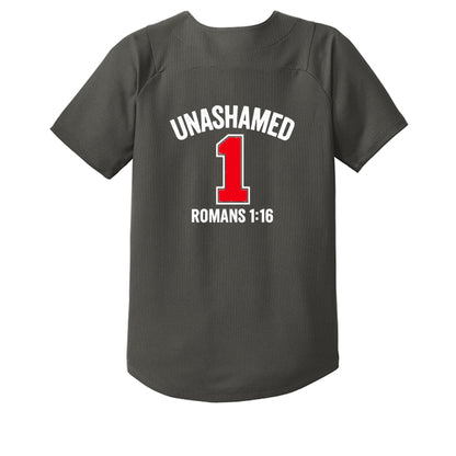 Unashamed Youth Christian Full - Button Jersey - ClaimedbyGodDesigns