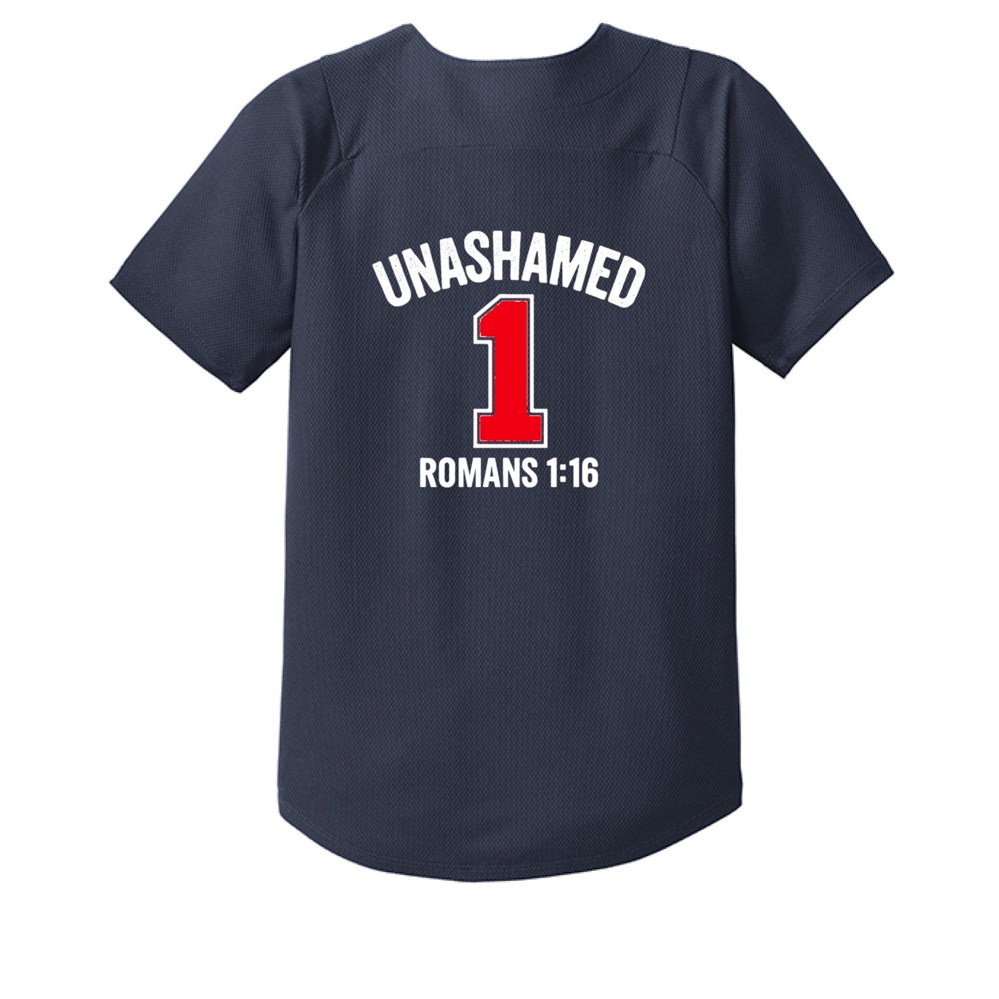Unashamed Youth Christian Full - Button Jersey - ClaimedbyGodDesigns