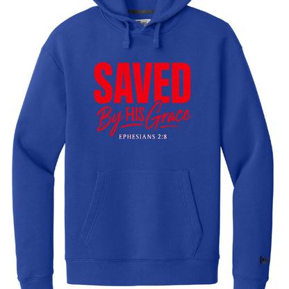 Saved By His Grace Unisex Christian Pullover Hooded Sweatshirt - ClaimedbyGodDesigns