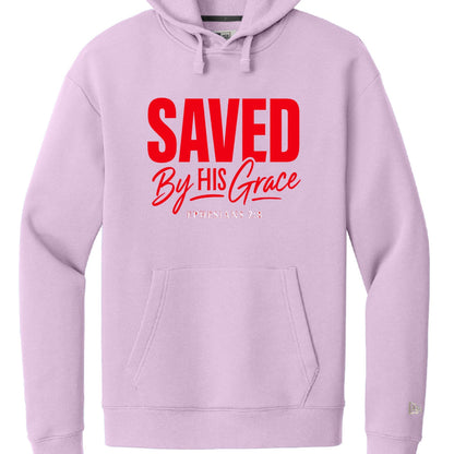 Saved By His Grace Unisex Christian Pullover Hooded Sweatshirt - ClaimedbyGodDesigns
