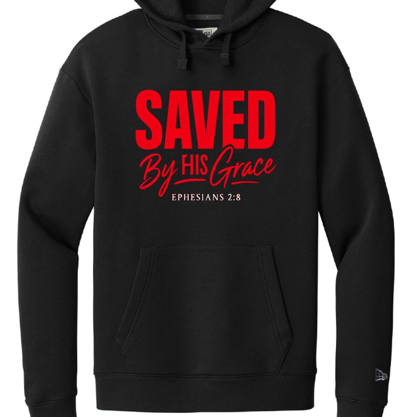 Saved By His Grace Unisex Christian Pullover Hooded Sweatshirt - ClaimedbyGodDesigns