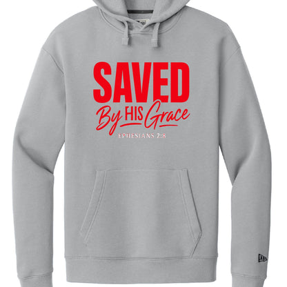 Saved By His Grace Unisex Christian Pullover Hooded Sweatshirt - ClaimedbyGodDesigns