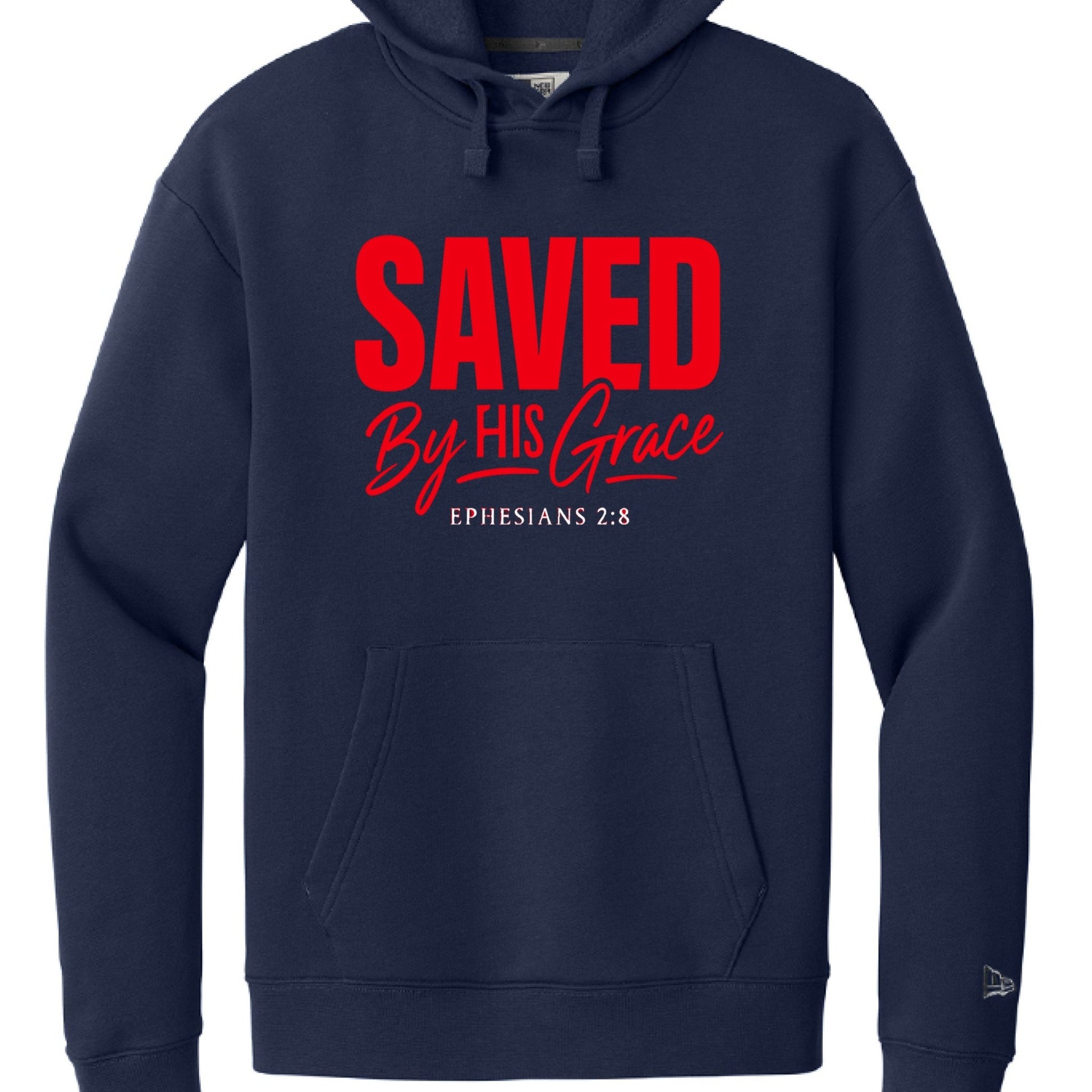 Saved By His Grace Unisex Christian Pullover Hooded Sweatshirt - ClaimedbyGodDesigns