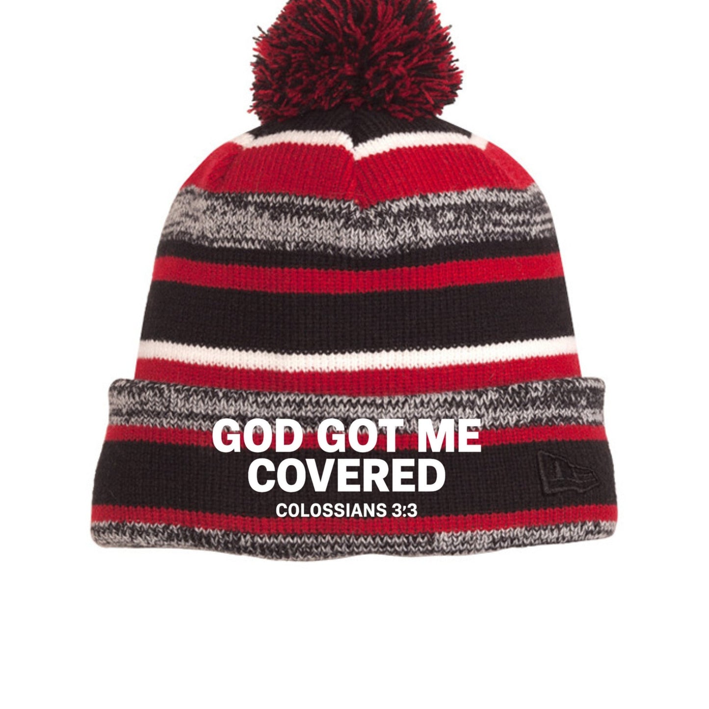He Got Me Covered Adult Christian Beanie - ClaimedbyGodDesigns
