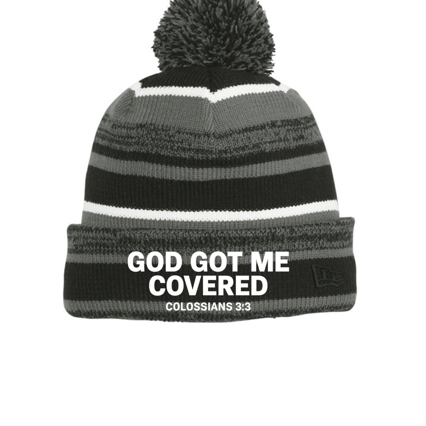 He Got Me Covered Adult Christian Beanie - ClaimedbyGodDesigns