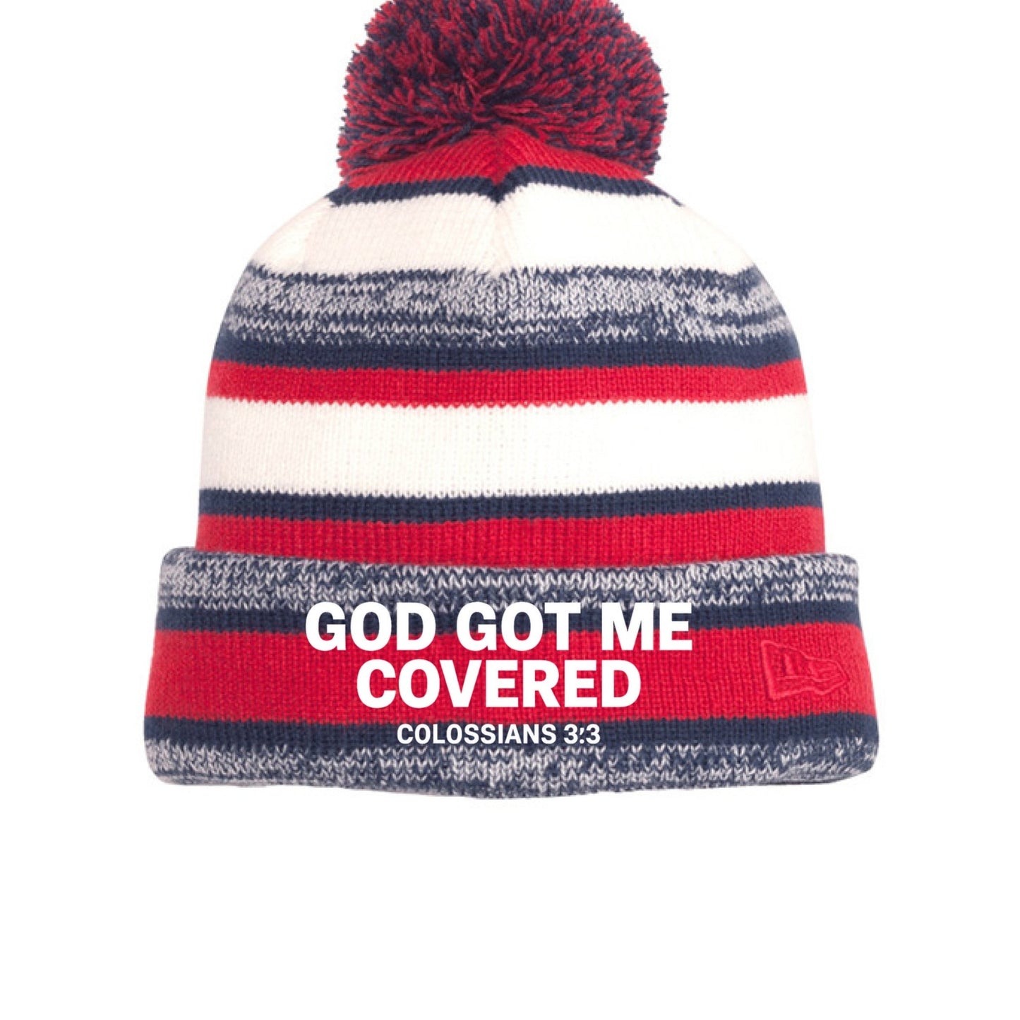 He Got Me Covered Adult Christian Beanie - ClaimedbyGodDesigns