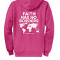 Faith Has No Borders Unisex Christian Full - Zip Hooded Sweatshirt - ClaimedbyGodDesigns