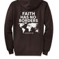 Faith Has No Borders Unisex Christian Full - Zip Hooded Sweatshirt - ClaimedbyGodDesigns