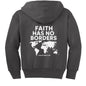Faith has no borders Youth Christian Full - Zip Hooded Sweatshirt - ClaimedbyGodDesigns