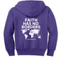 Faith has no borders Youth Christian Full - Zip Hooded Sweatshirt - ClaimedbyGodDesigns