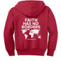 Faith has no borders Youth Christian Full - Zip Hooded Sweatshirt - ClaimedbyGodDesigns